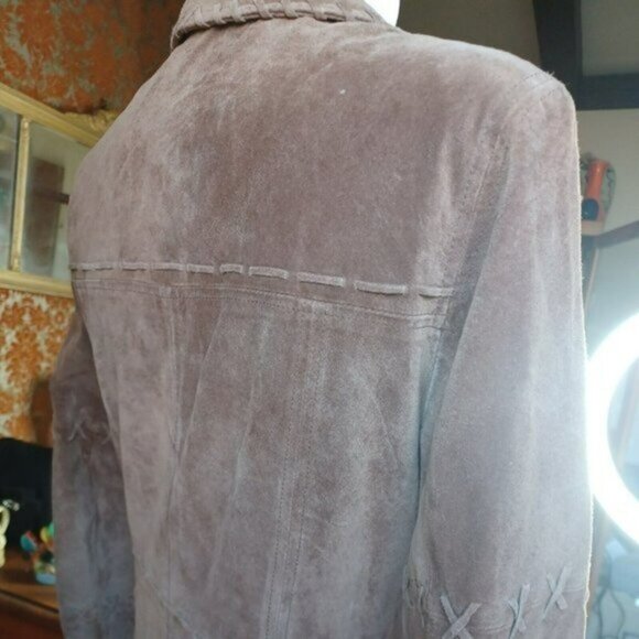 Vintage Esprit Suede Western Jacket Womens S M - Picture 5 of 9